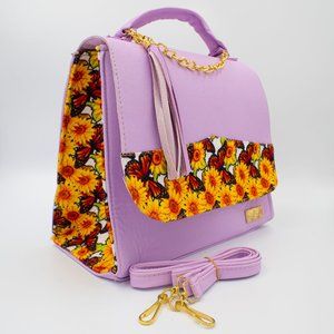 Faux Leather Crossbody Tote Bag